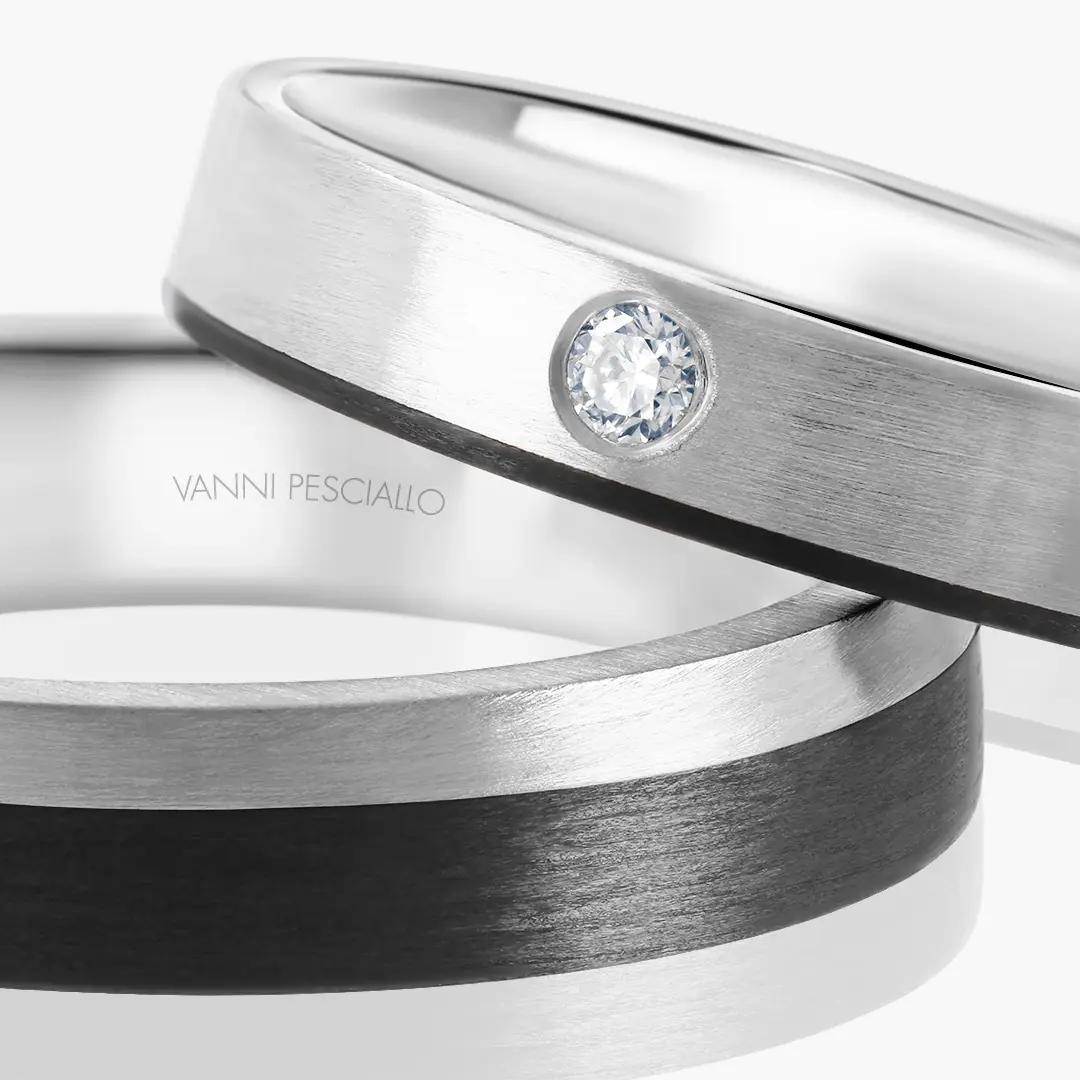 2d_01_02392 white Anello Carbon Line - immagine 1